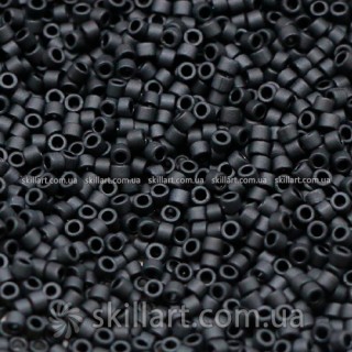 Бисер DB-310 Miyuki Delica Beads 11/0 (матовый, черный)